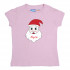 Pink Half sleeve Girls Pyjama - Santa